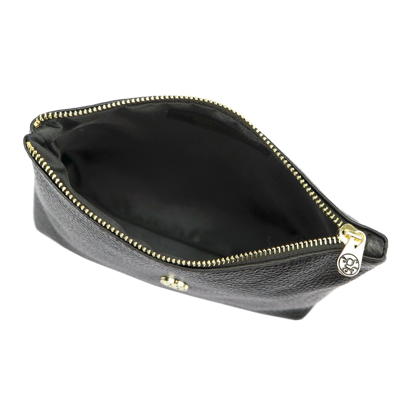 Gregorio Kosmetyczka damska ze skóry naturalnej zapinana na suwak