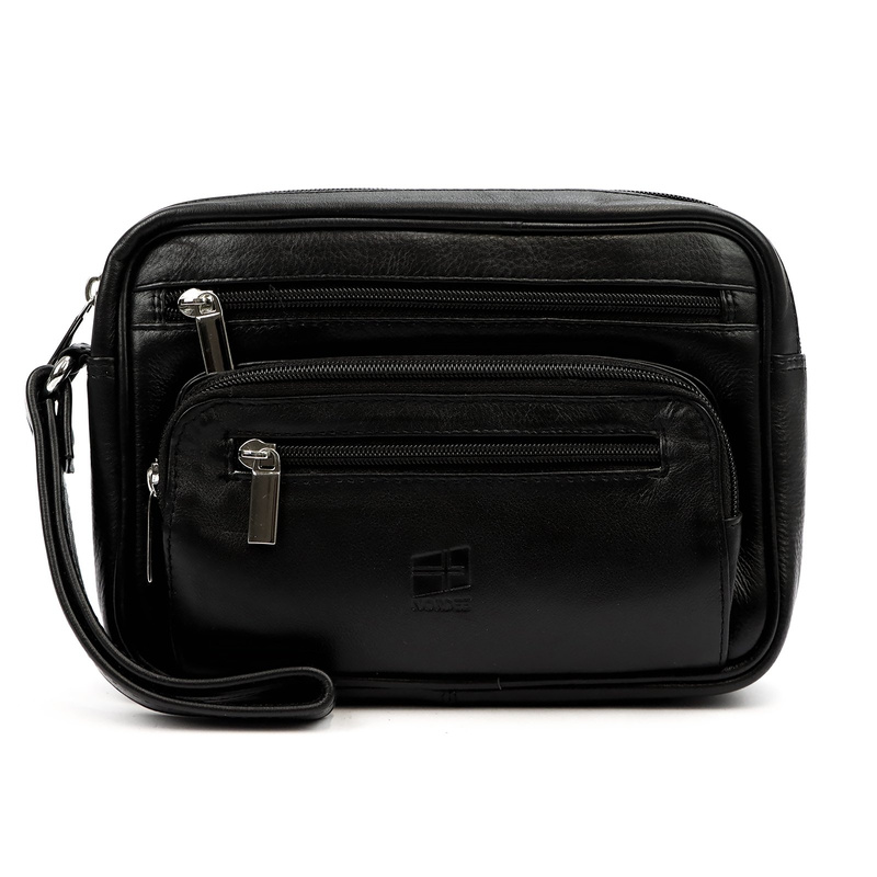 Nordee męska saszetka skóra naturalna torba do ręki z kieszeniami