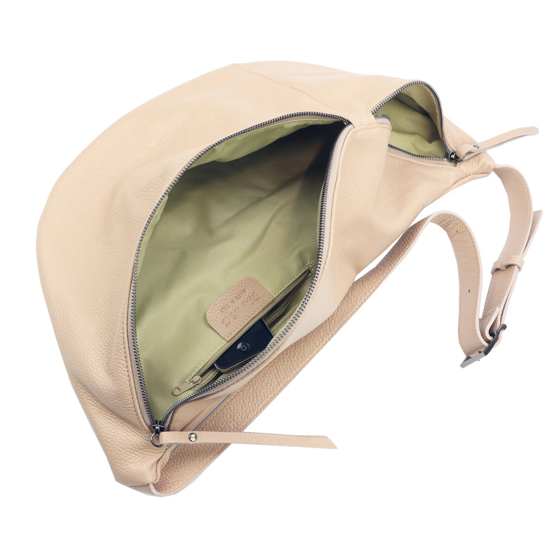 Luka listonoszka damska skóra naturalna saszetka przez ramię z kieszenią