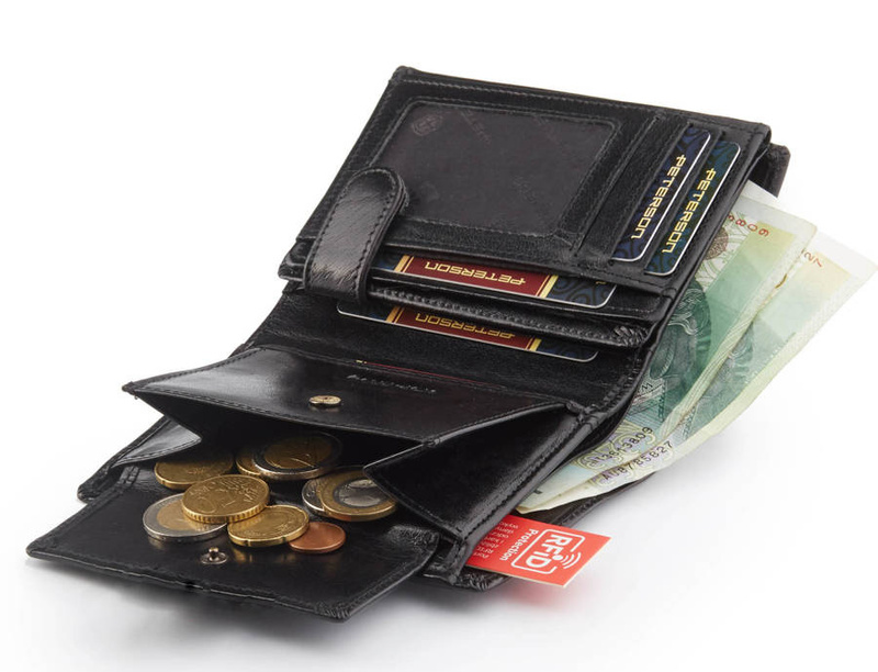 Skórzany męski portfel Peterson PTN 348 2-1-1