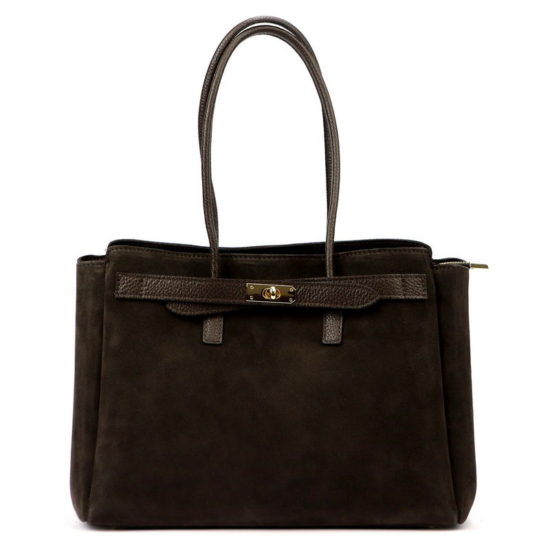 Camilla damska torebka na ramię zamszowa skóra naturalna shopperbag