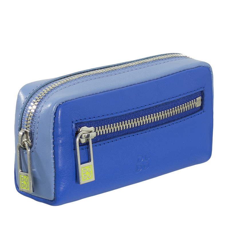 Dudu etui na klucze skóra naturalna z 2 karabińczykami z kieszenią