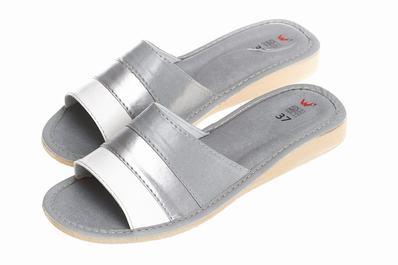 Wójciak Podhale damskie domowe kapcie skóra naturalna wygodne otwarty palec