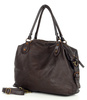Torba biznesowa bowling retro bag skórzana - MARCO MAZZINI ciemny brąz caffe
