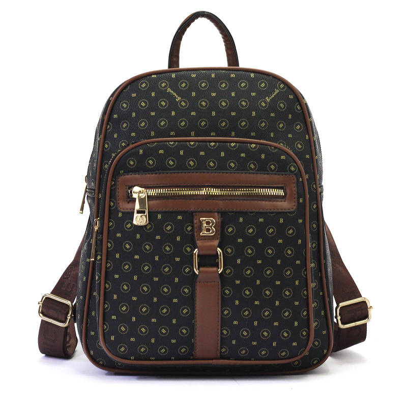 BRICIOLE damski plecak skóra ekologiczna miejski z kieszeniami pojemny