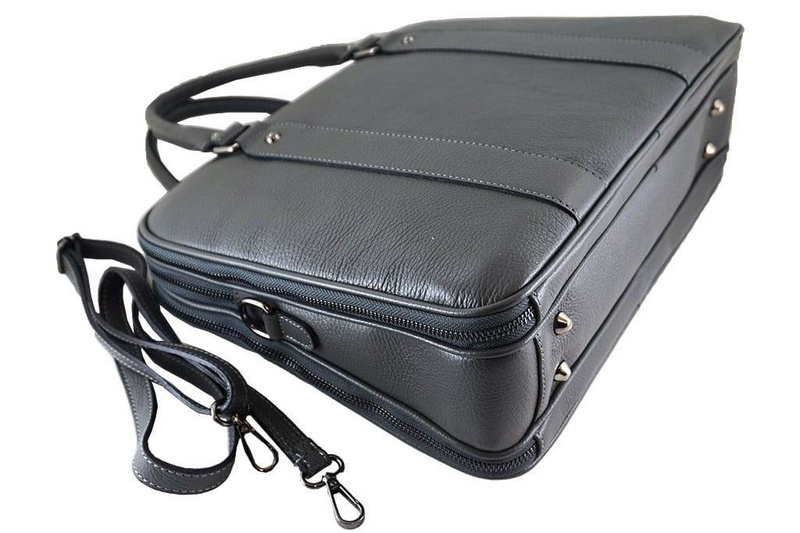 Aktówka skórzana damska - Brązowa jasna