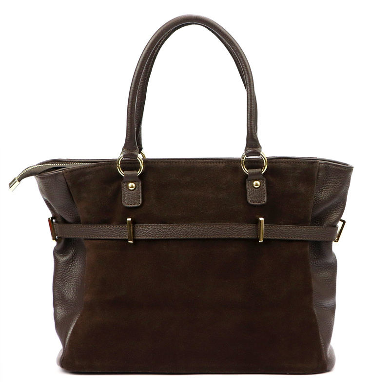 Vera Pelle damska shopperbag torebka na ramię skóra naturalna kieszenie