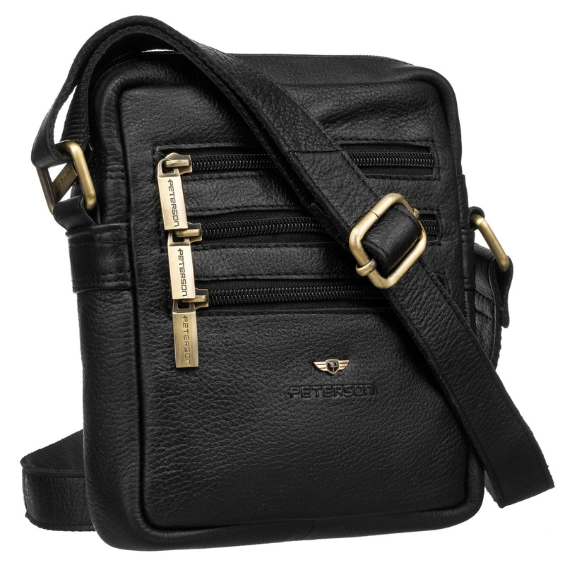 Saszetka męska z naturalnej skóry Peterson PTN 250-NDM