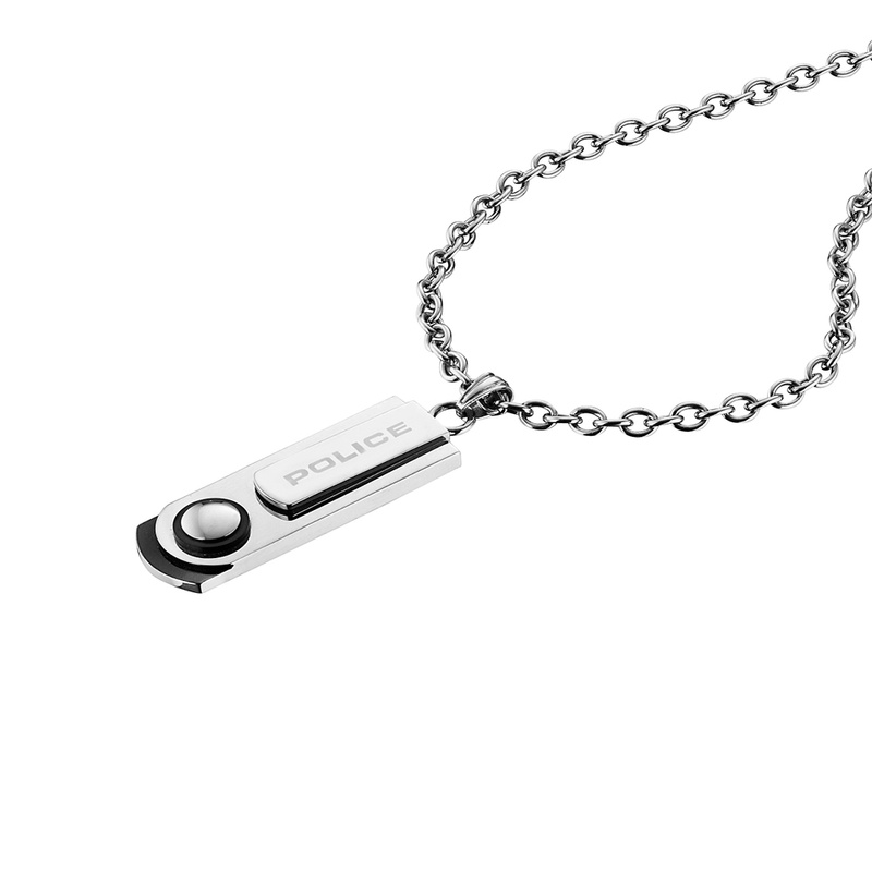 JEWELER'S POLICE PJ24921PSS-01. Naszyjnik, Kolor szary. Mężczyzna.