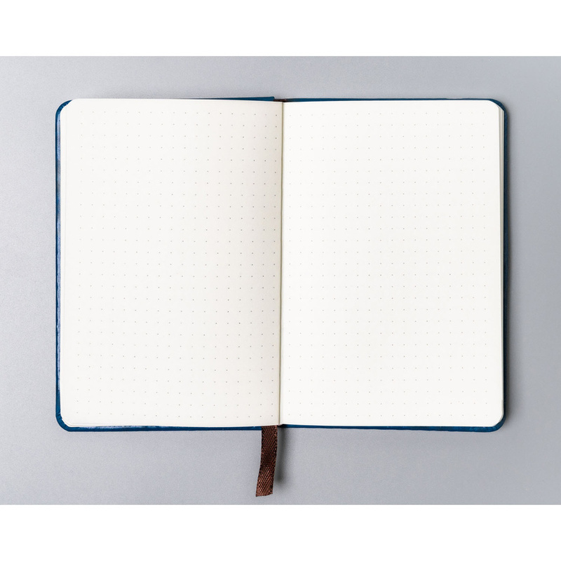Niebieski notes w formacie A6 zadrukowany w kropki - Peterson