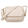 Pojemna, beżowa torebka damska na ramię z kieszeniami - Rovicky