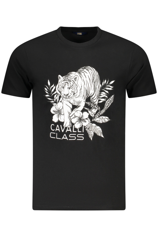 KOSZULKA CAVALLI CLASS Z KRÓTKIM RĘKAWEM MĘSKA CZARNA