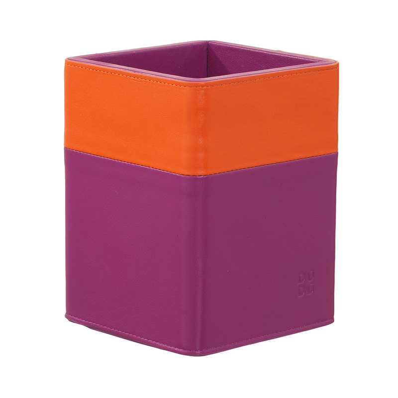 DUDU pojemnik na długopisy na biurko skóra naturalna przybornik