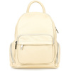 Kremowy Włoski Plecak Skórzany damski Skóra Naturalna U21