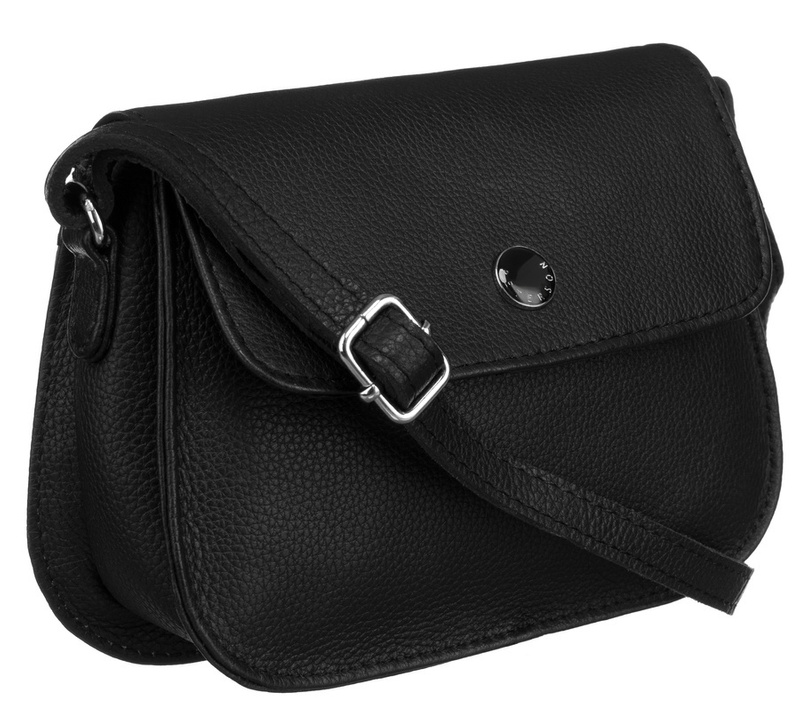 Damska listonoszka z klapką ze skóry naturalnej - Peterson