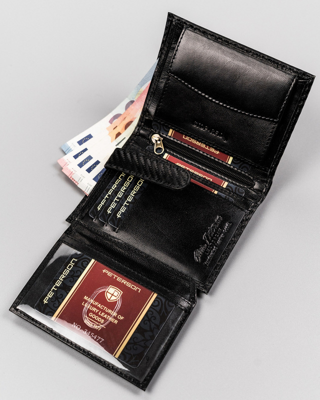 Skórzany męski portfel Peterson PTN 340-CA