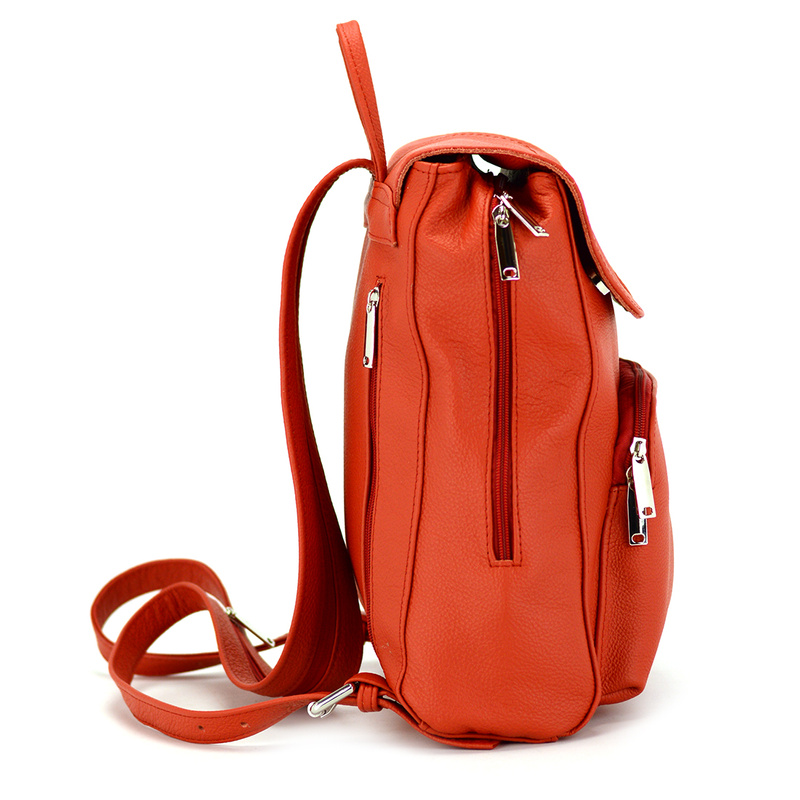 Voyager Miejski damski plecak ze skóry naturalnej z kieszeniami