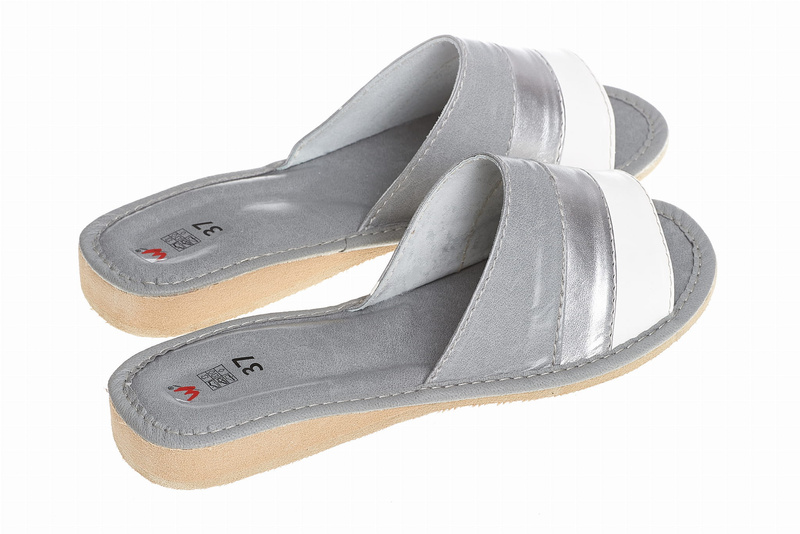 Wójciak Podhale damskie domowe kapcie skóra naturalna wygodne otwarty palec