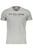 T-SHIRT US POLO Z KRÓTKIM RĘKAWEM MĘSKI SZARY