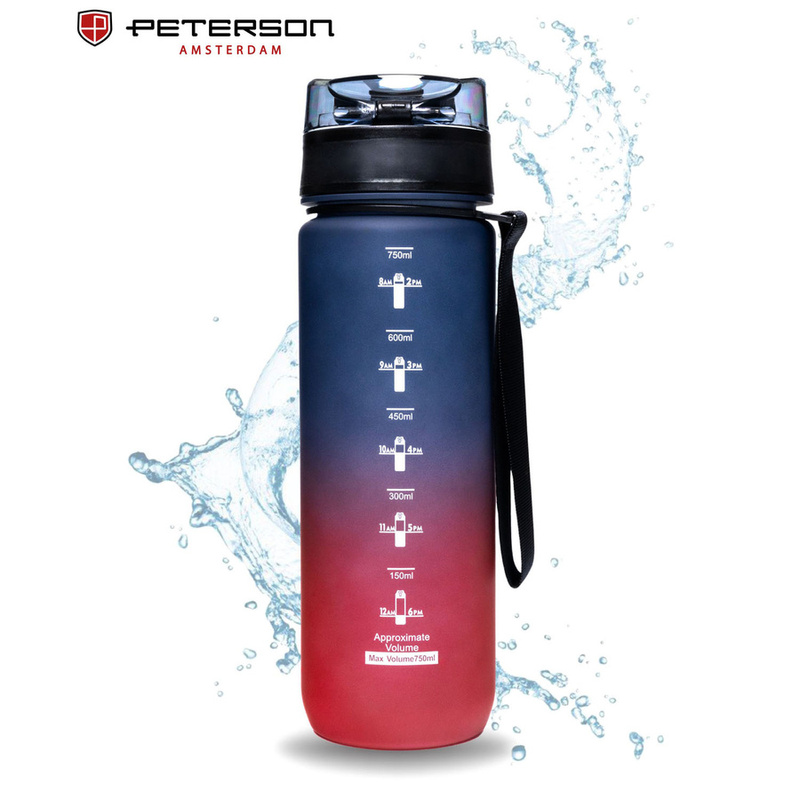 Czerwono-fioletowy, tritanowy bidon na wodę wolny od BPA - Peterson