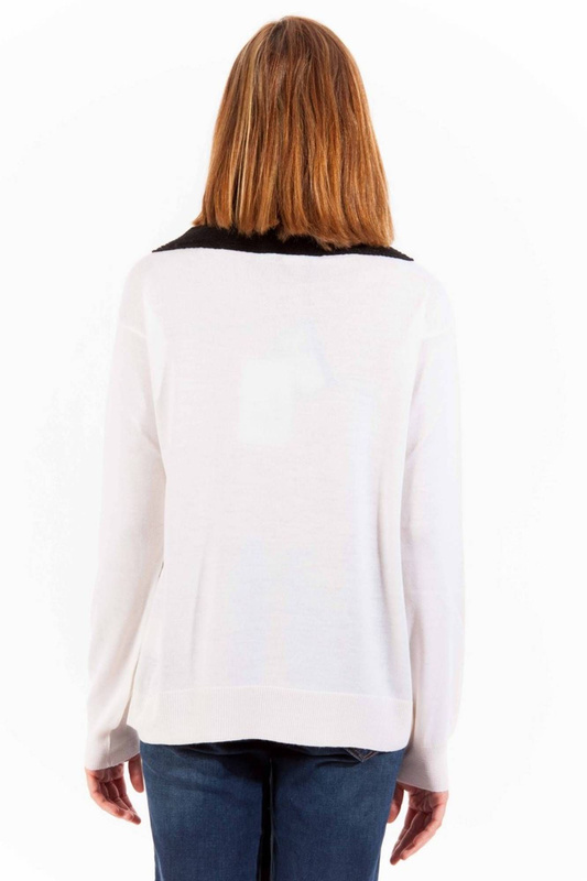 BIAŁY SWETER LOVE MOSCHINO DAMSKI
