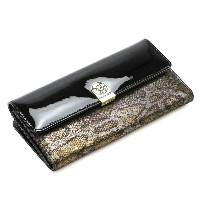 Skórzany duży elegancki portfel marki Gregorio