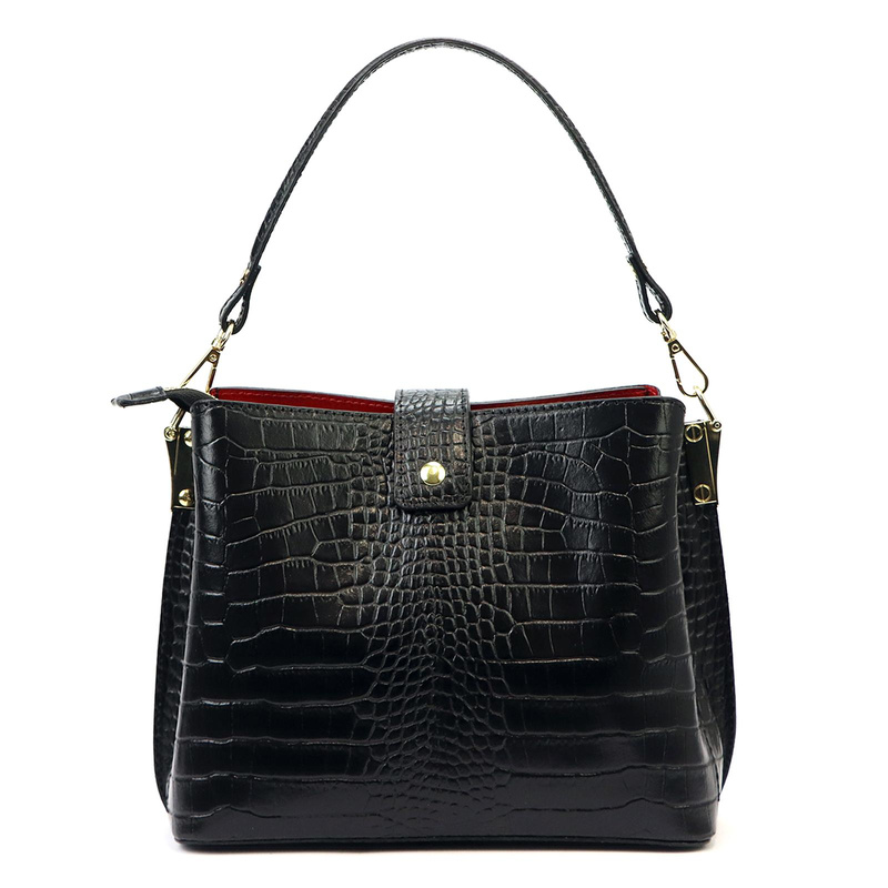 Damska listonoszka na ramię wzór skóra krokodyla