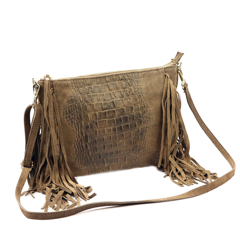 Damska torebka ze skóry naturalnej Luka 26-015 CROCO