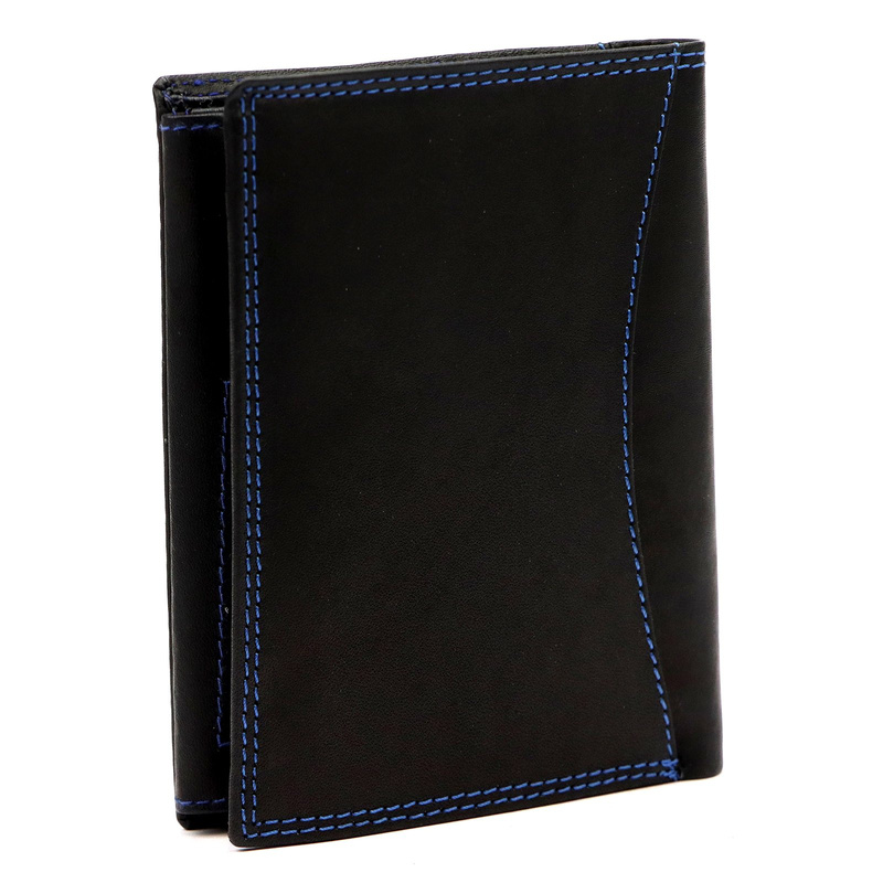 Money Kepper portfel duży męski pionowy skóra naturalna wzór dziki zachód