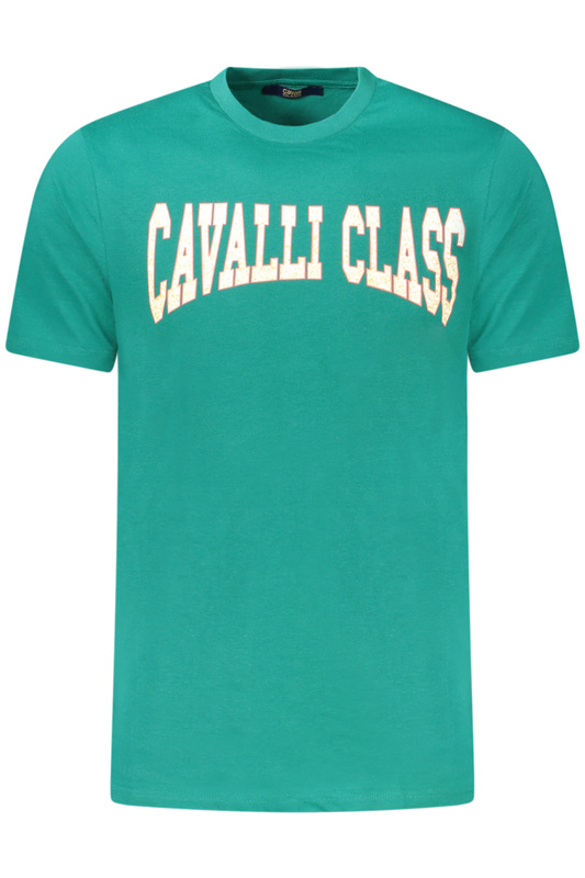 KOSZULKA CAVALLI CLASS Z KRÓTKIM RĘKAWEM MĘSKA ZIELONA
