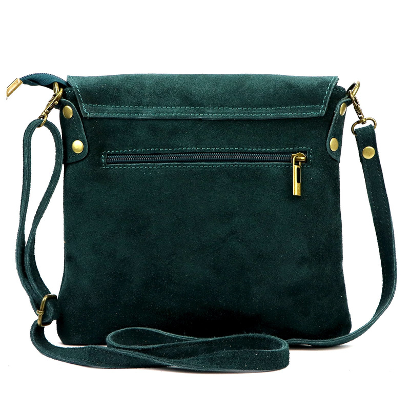 Vera Pelle damska listonoszka skóra naturalna torebka przez ramię z klapą