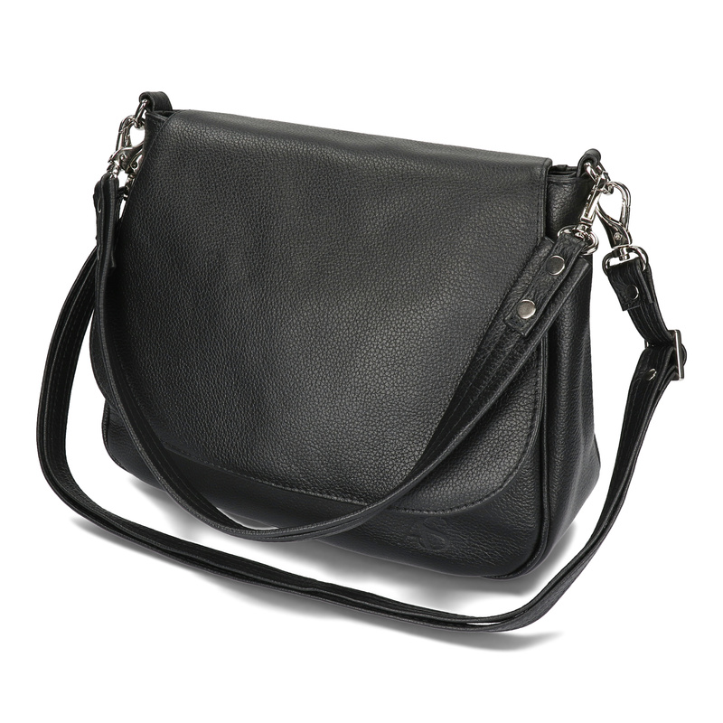 Voyager Damska Torebka Skórzana Listonoszka Crossbody Na Ramię Z Klapą