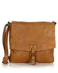 Torebka skórzana listonoszka stylowy minimalizm ala messenger leather bag - MARCO MAZZINI camel