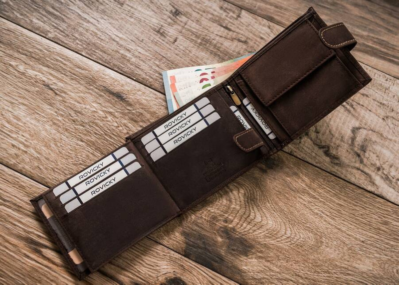 Skórzany męski portfel Wild ANIMALS N992L-CHM-DOG