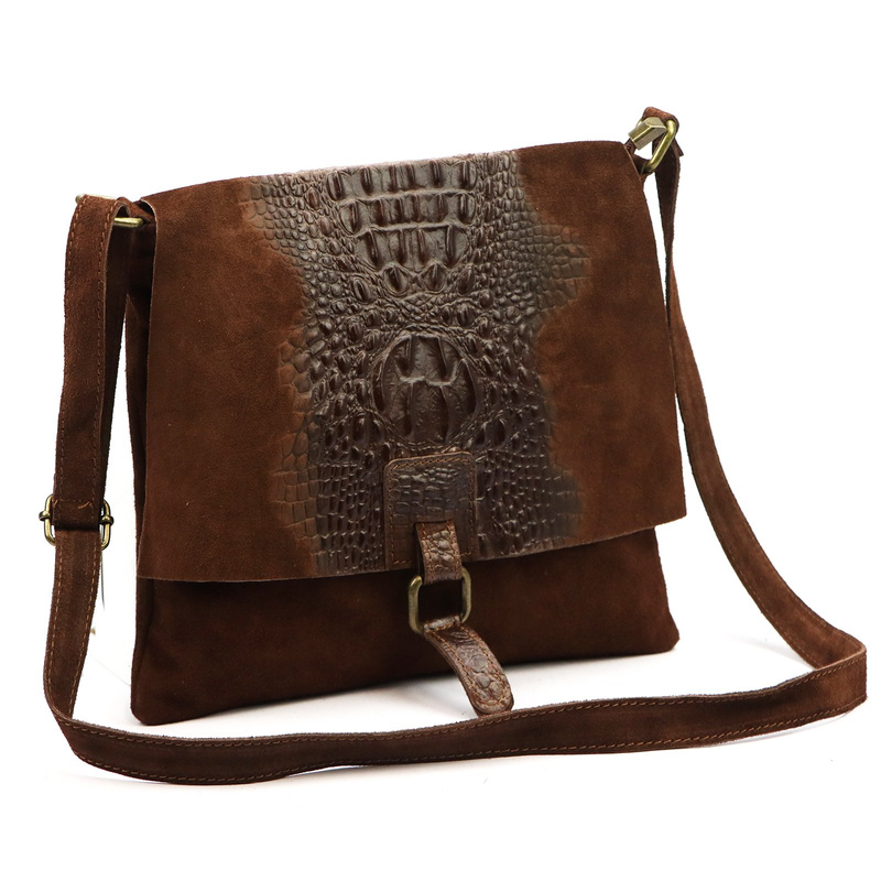 Damska torebka ze skóry naturalnej Luka 26-076 CROCO