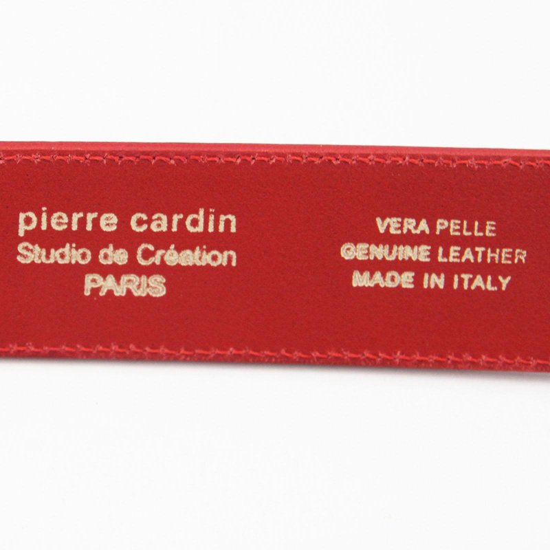 Męski elegancki pasek do spodni skórzany z klasyczną klamrą Pierre Cardin