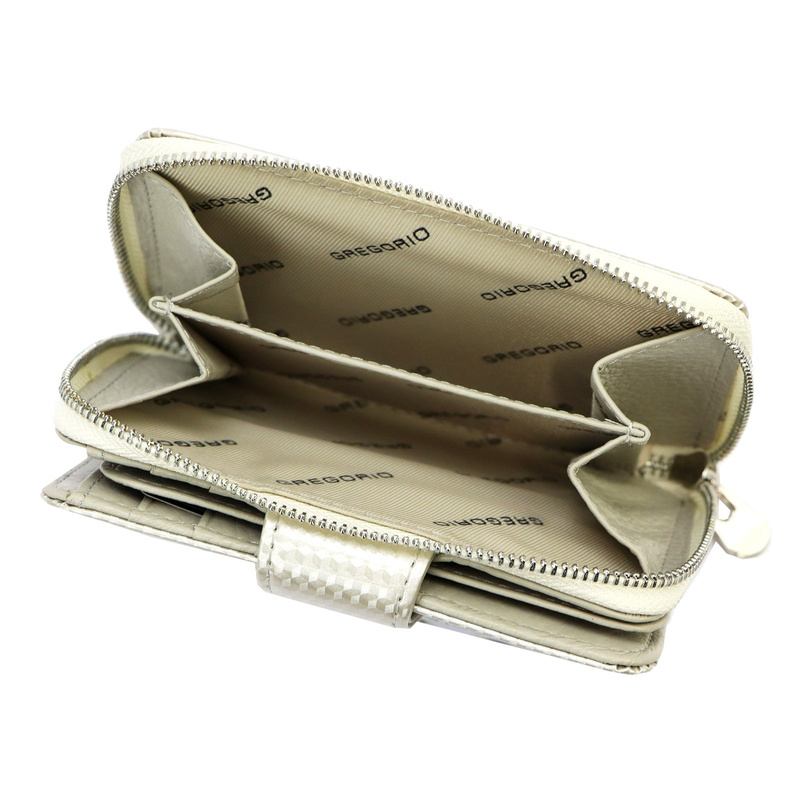 Damska portmonetka skórzana z przegrodami Gregorio