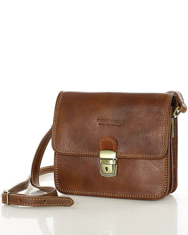 Torba skórzana kwadratowa premium Florence bag - MARCO MAZZINI czarna