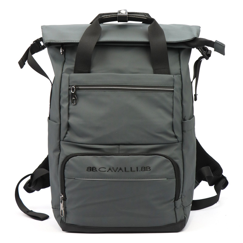 B.Cavalli duży plecak podróżny do pracy z kieszeniami zamykany na suwak