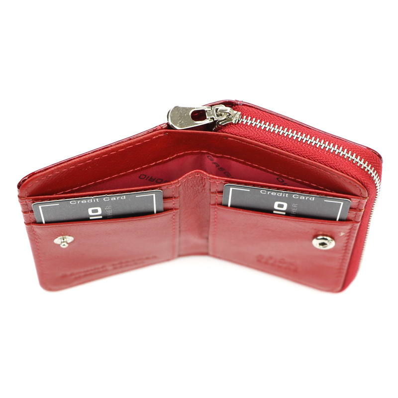 Zgrabny damski portfel skórzany stylowy Gregorio