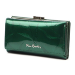 Elegancki damski portfel skórzany wzór w liście