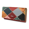 Portfel patchwork boho Julia Rososo skóra duży pudełko M94