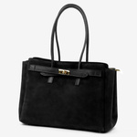 Camilla damska torebka na ramię zamszowa skóra naturalna shopperbag