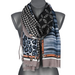 Patchwork Chusta damska apaszka pod szyję lekka elegancka oryginalna modna CX