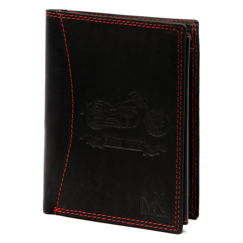 Skórzany męski portfel Money Kepper CDD 5601 BIKE