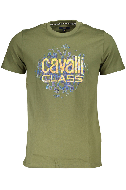 CAVALLI CLASS T-SHIRT Z KRÓTKIM RĘKAWEM MĘSKI ZIELONY