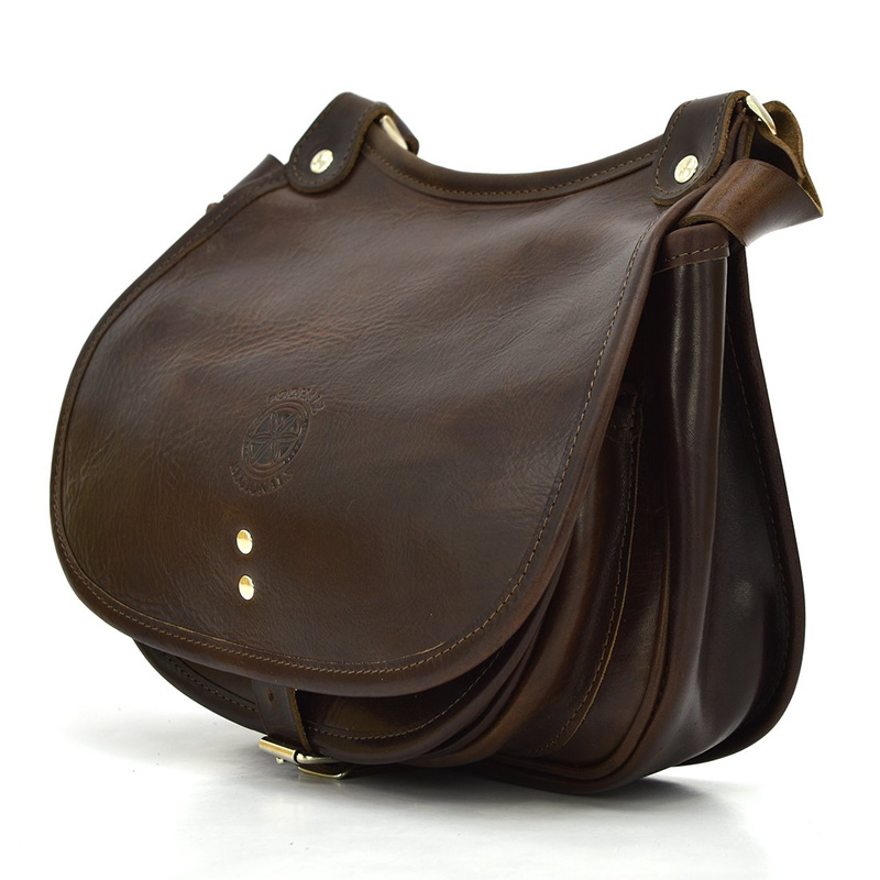 Klasyczna skórzana damska listonoszka vintage