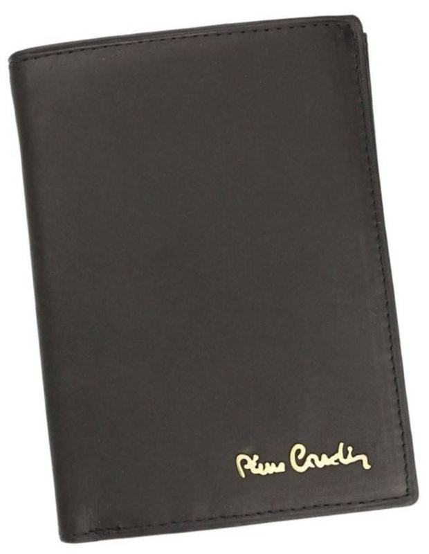 Pionowy Skórzany męski portfel Pierre Cardin RFID