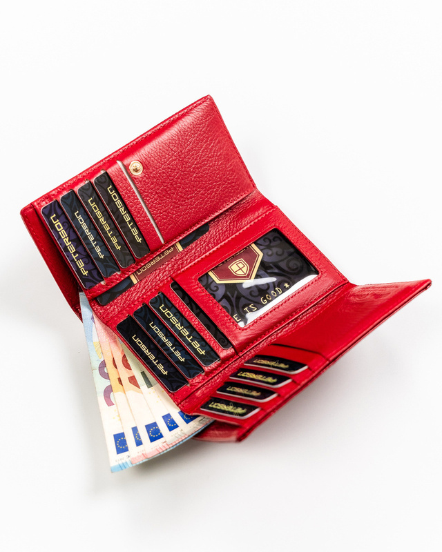 Skórzany damski portfel Peterson PTN 55020-PLT