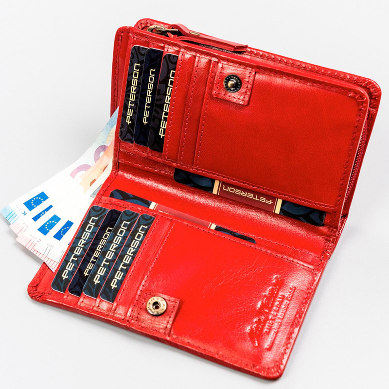 Skórzany damski portfel Peterson PTN 2550-BO